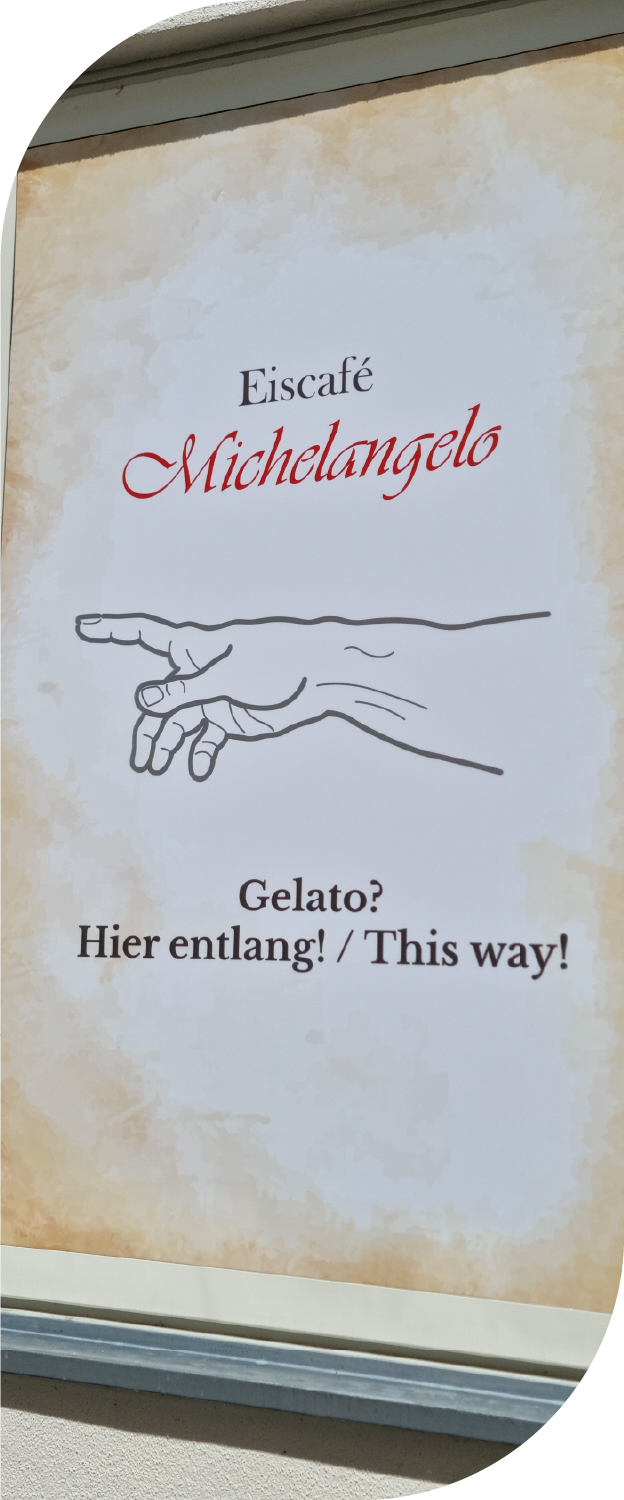 Schaufensterbeschriftung Beispiel
